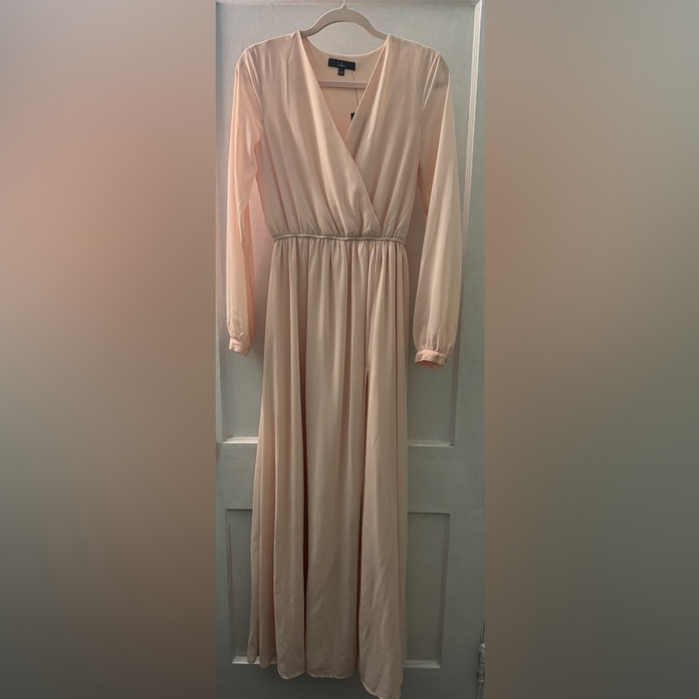 Lulu's Blush Long Sleeve Dress